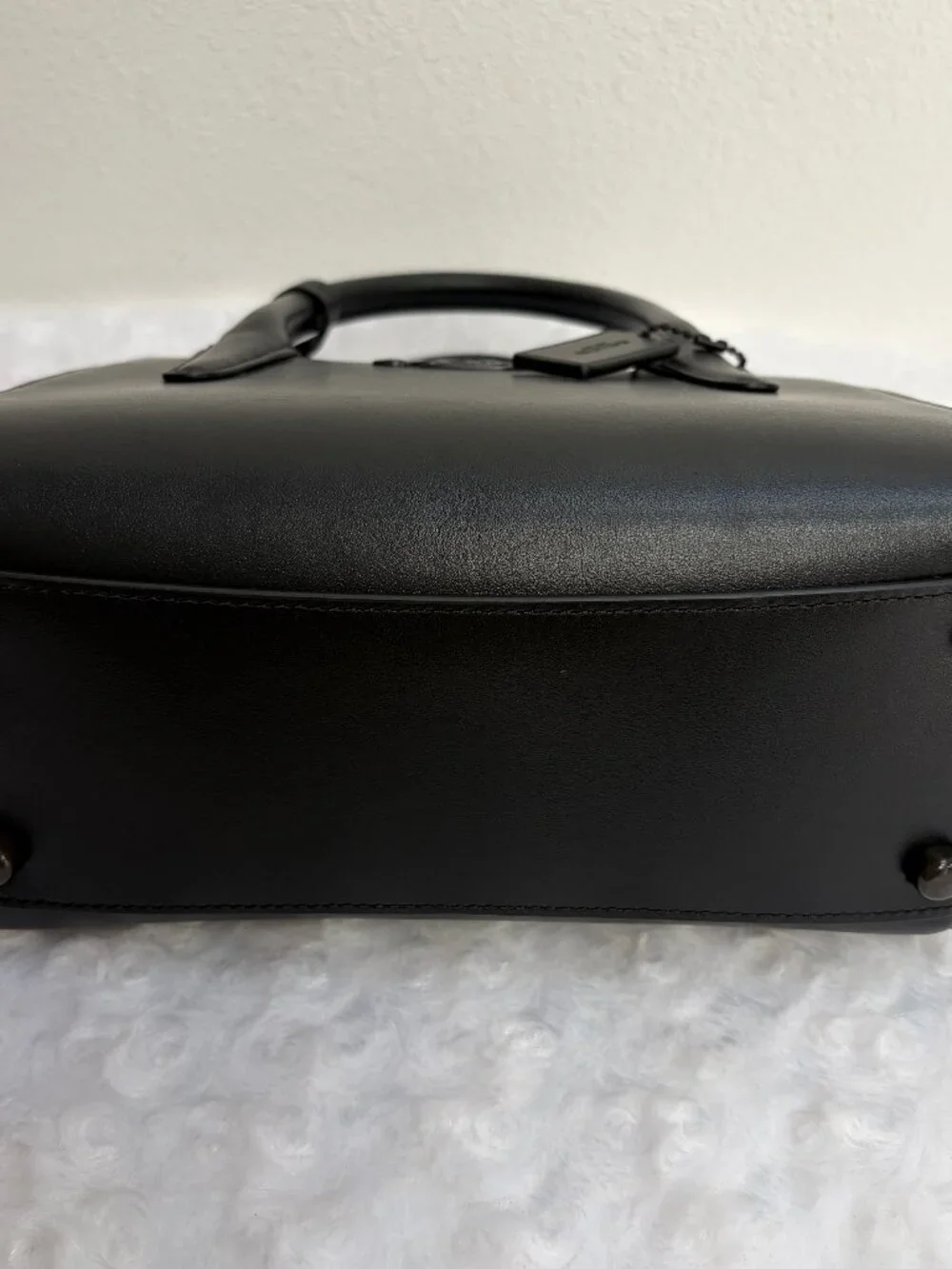 NWOT COACH Andrea Carryall Bag - Smooth Black Napa Leather - CP081 - MSRP $428